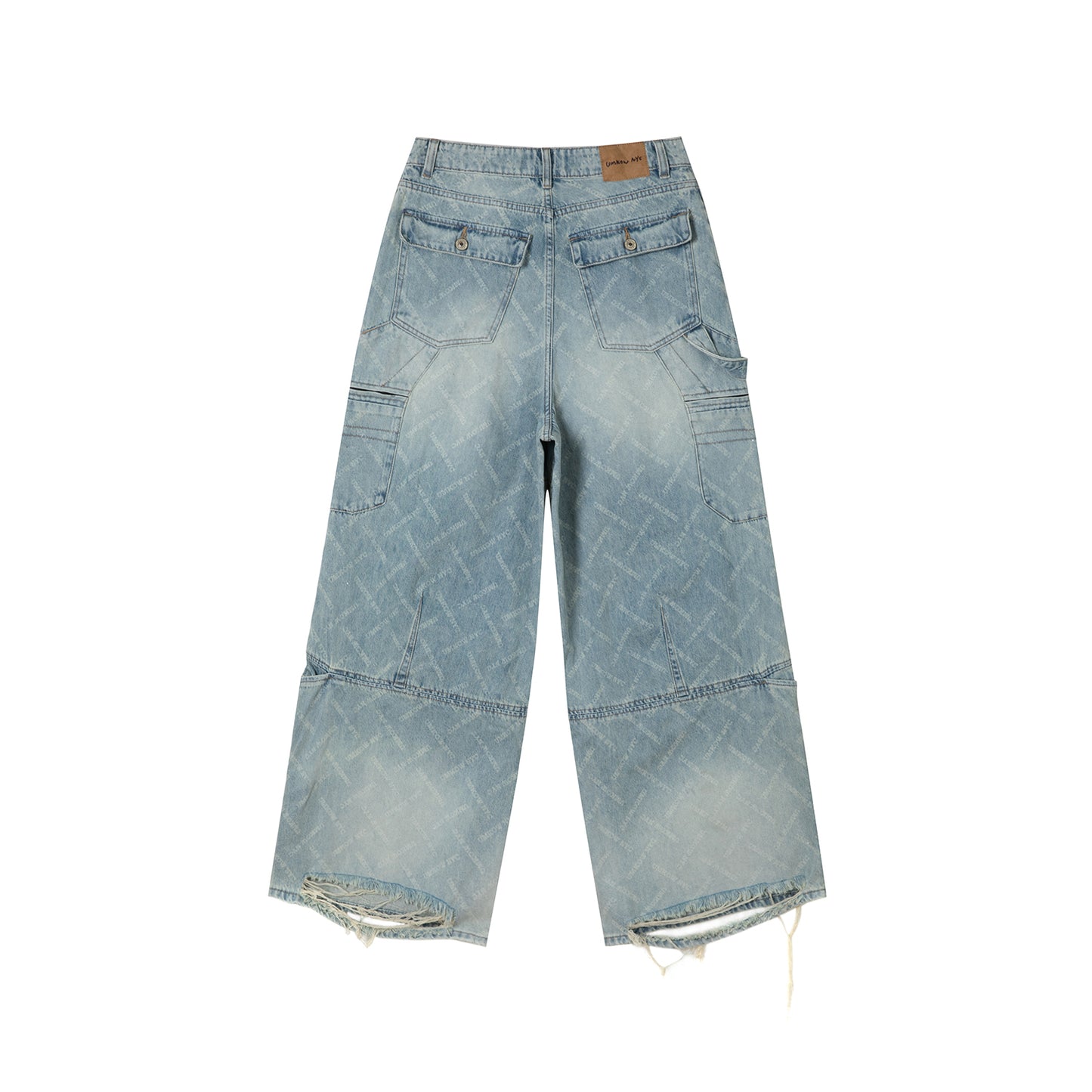 LOGO WIDE DENIM CARGO PANT