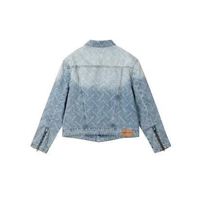 LOGO PRINT DENIM JACKET