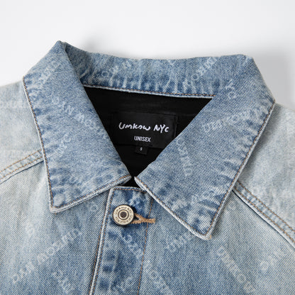 LOGO PRINT DENIM JACKET