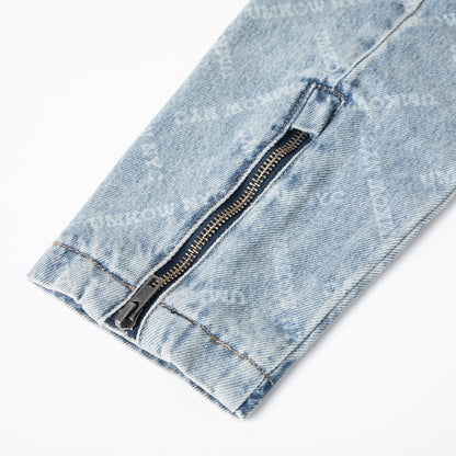 LOGO PRINT DENIM JACKET