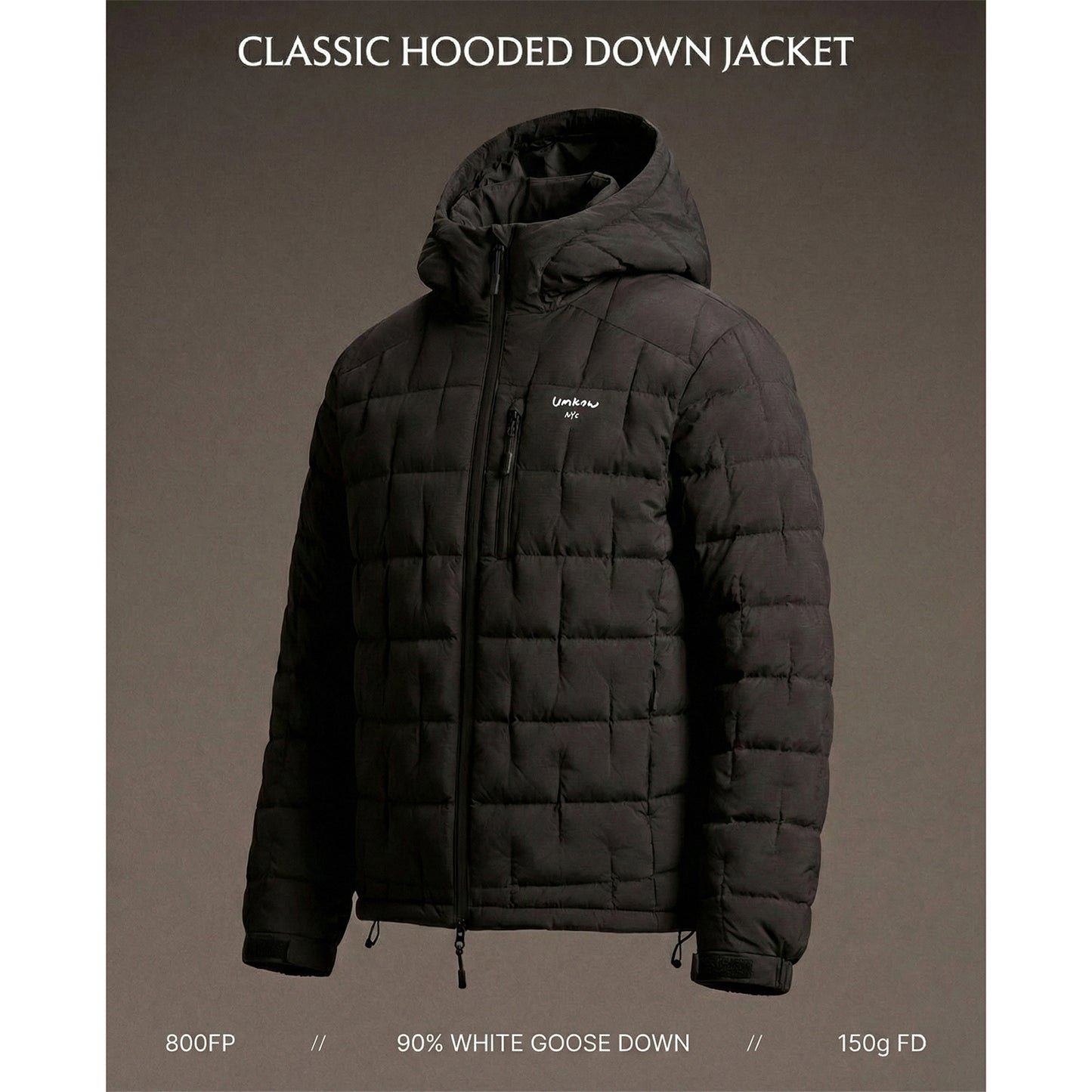 CLASSIC HOODED DOWN JACKET