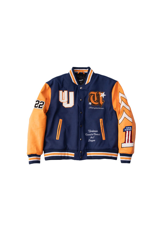 U LOGO RACING VARSITY JACKET