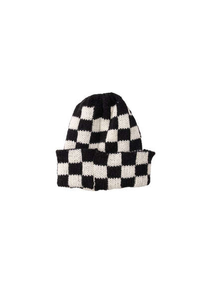 CHECKED BEANIE